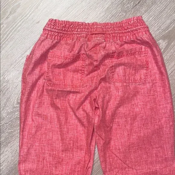 Freestyle Revolution Red Smocked Waist Linen Pants - Picture 3 of 9